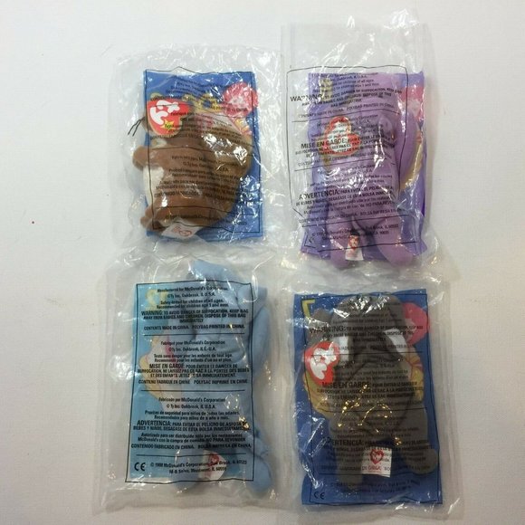 TY McDonalds Happy Meal Toy Beanie Baby Mini #6 #7 #8 #12 Mel Nuts Happy Peanut - Picture 2 of 10